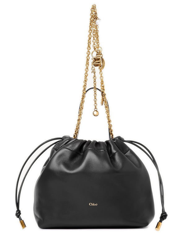 Borsa a spalla piccola Chloé Icons con catena in pelle morbida