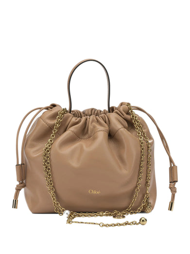 Borsa a spalla piccola Chloé Icons con catena in pelle morbida