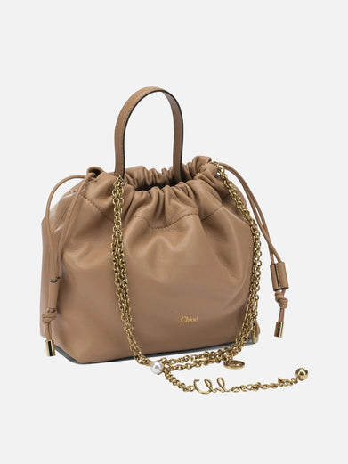 Borsa a spalla piccola Chloé Icons con catena in pelle morbida