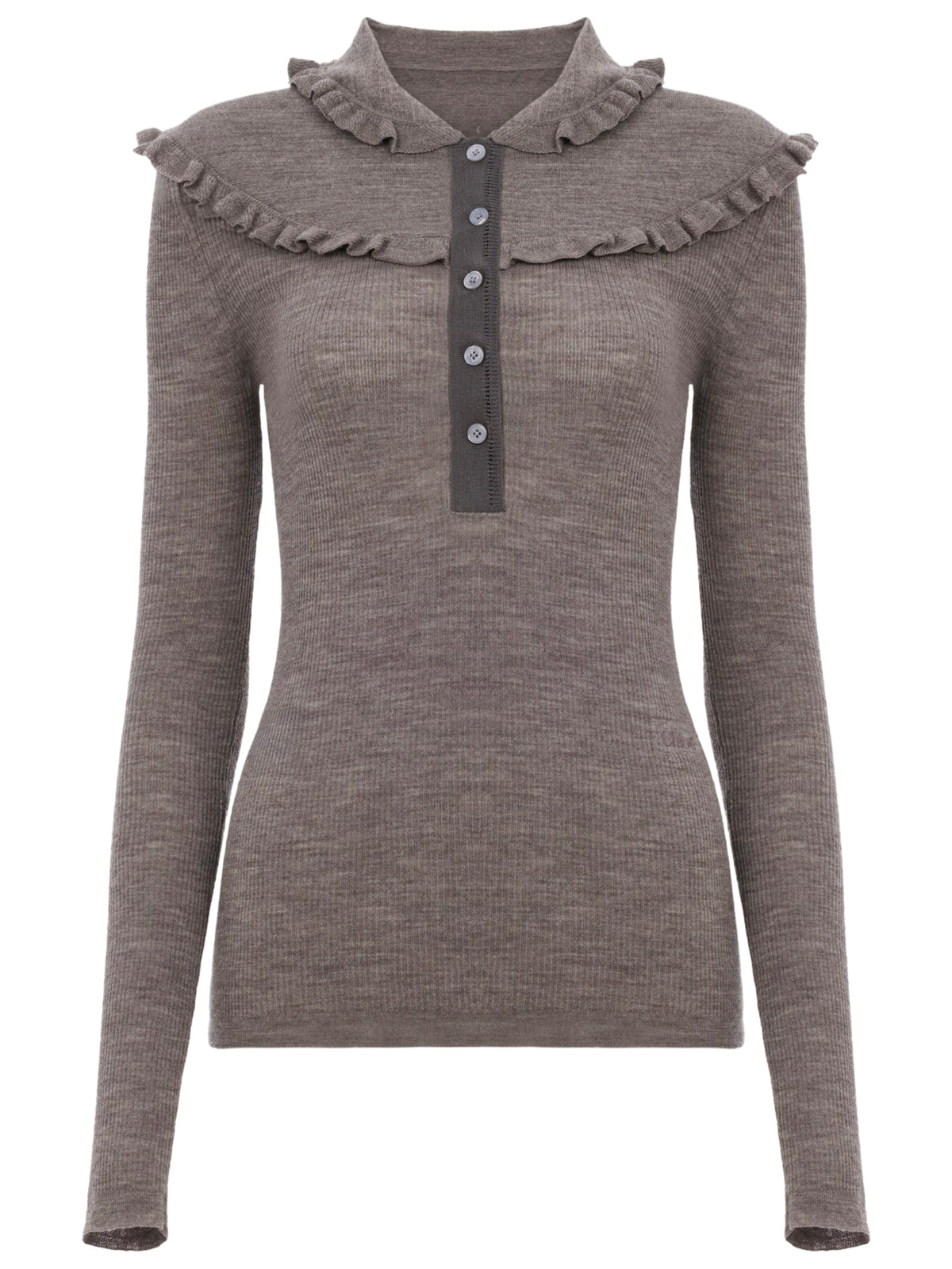 Camicia Henley aderente in maglia