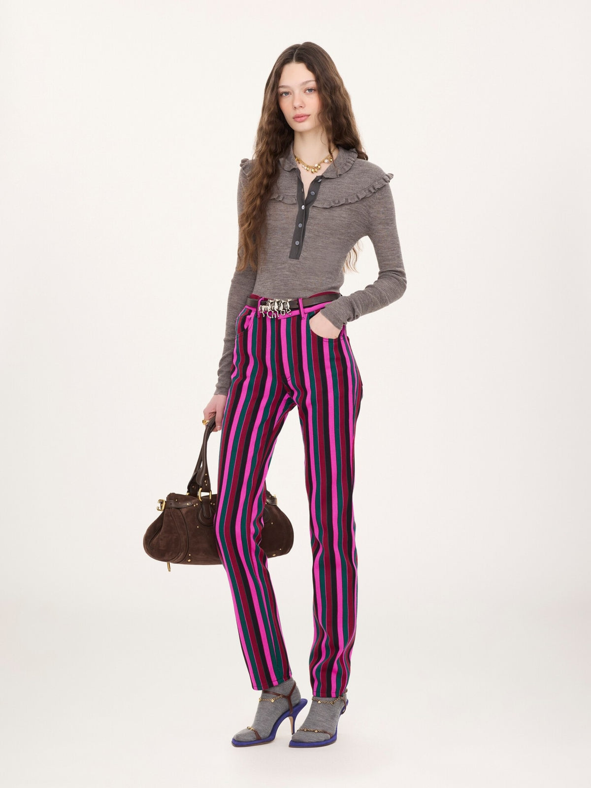 Camicia Henley aderente in maglia