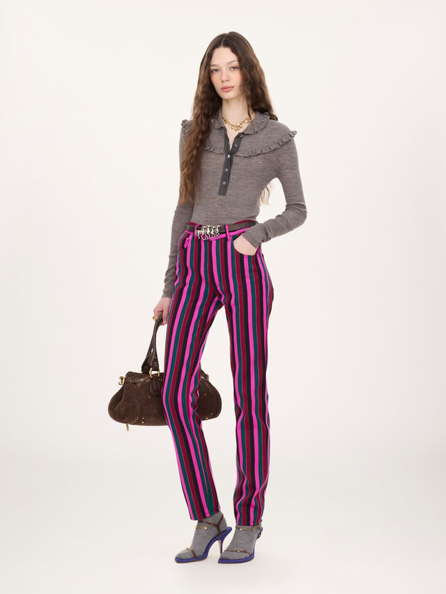 Camicia Henley aderente in maglia