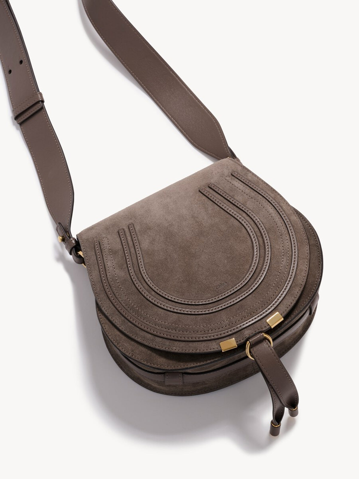 Borsa a tracolla Marcie in pelle scamosciata