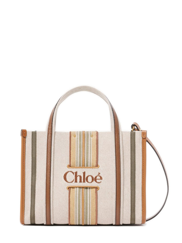 Piccola borsa tote Woody Loop in tela