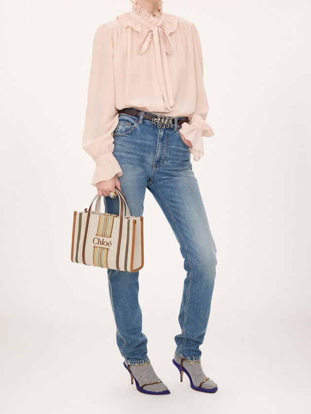 Piccola borsa tote Woody Loop in tela