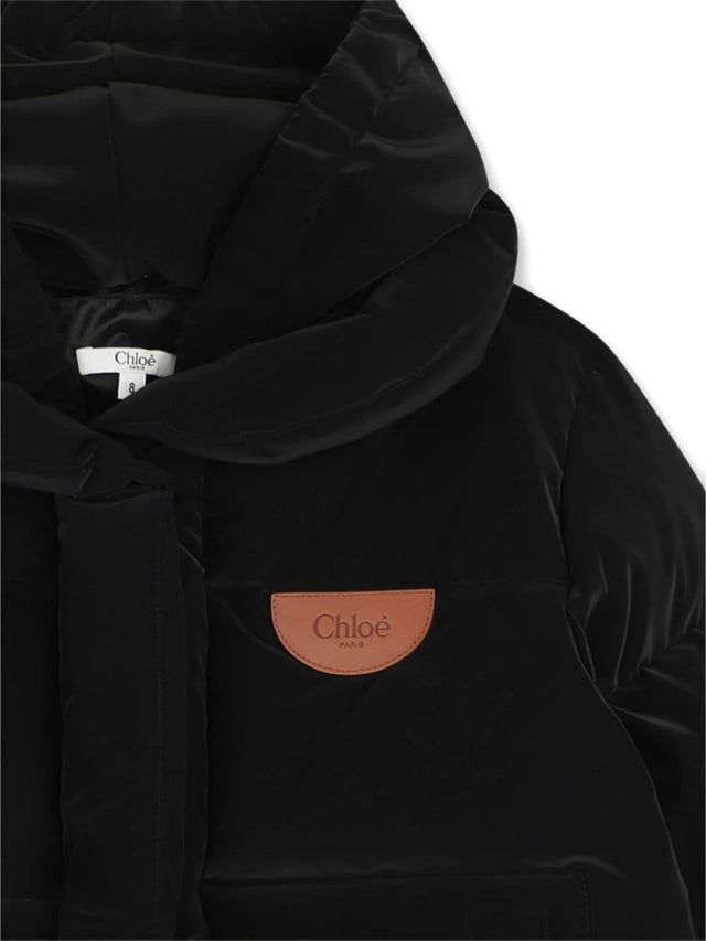 Logo-patch padded jacket