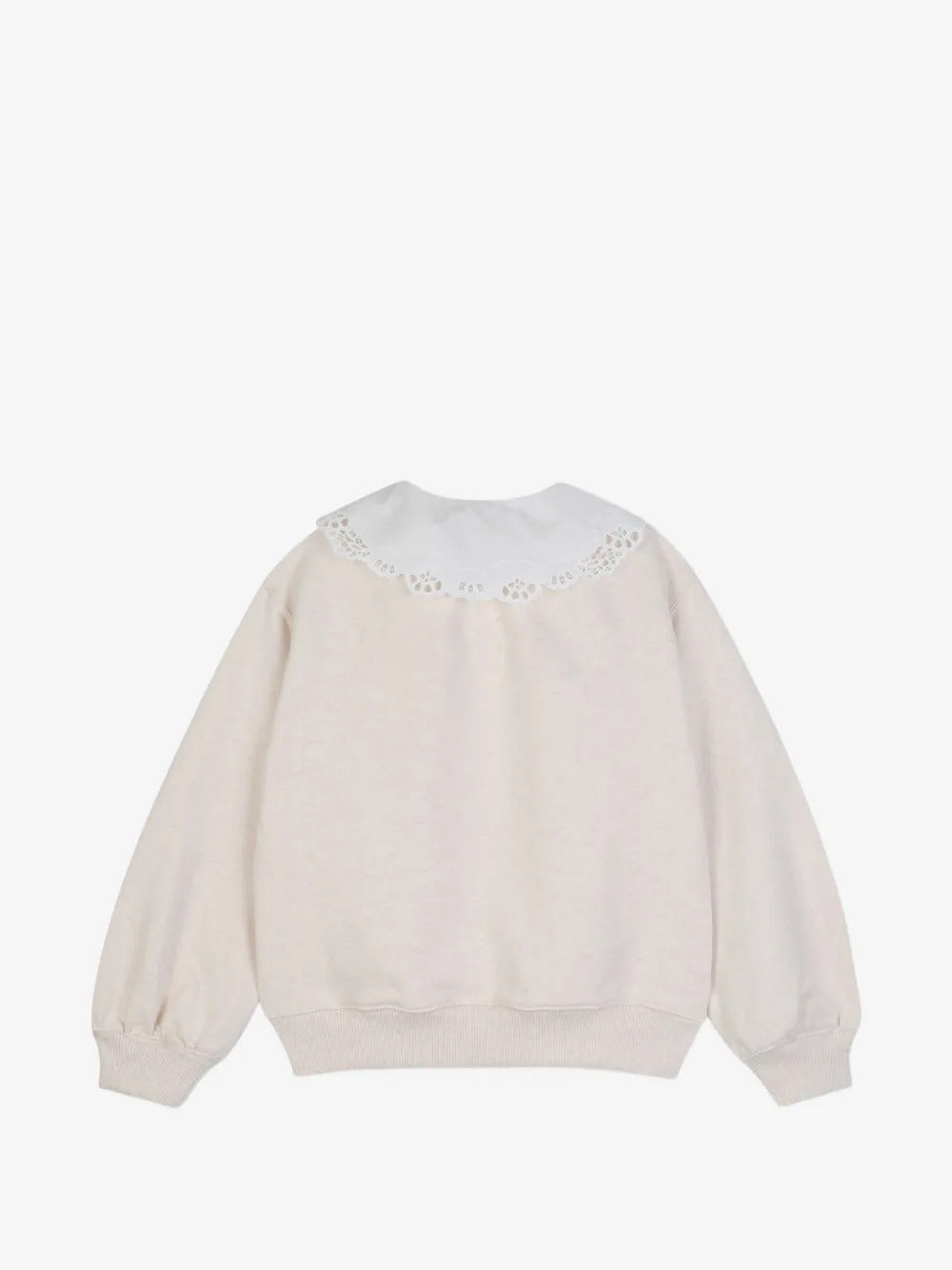 Felpa con pizzo sangallo