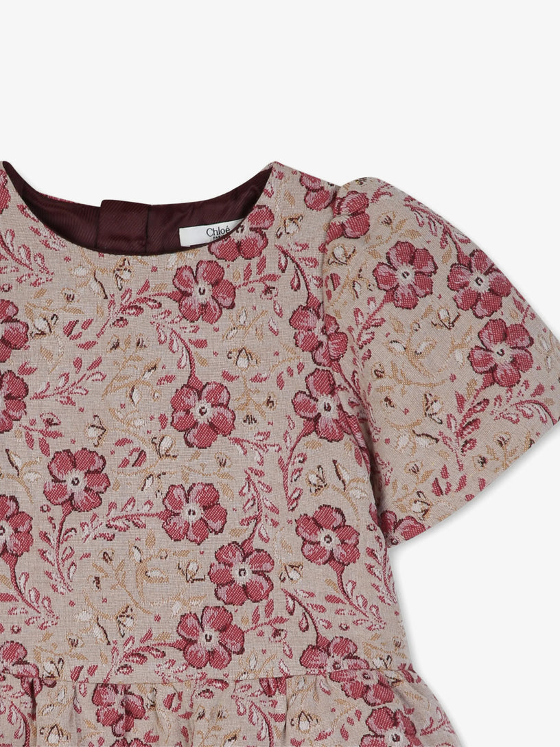 Abito a fiori jacquard