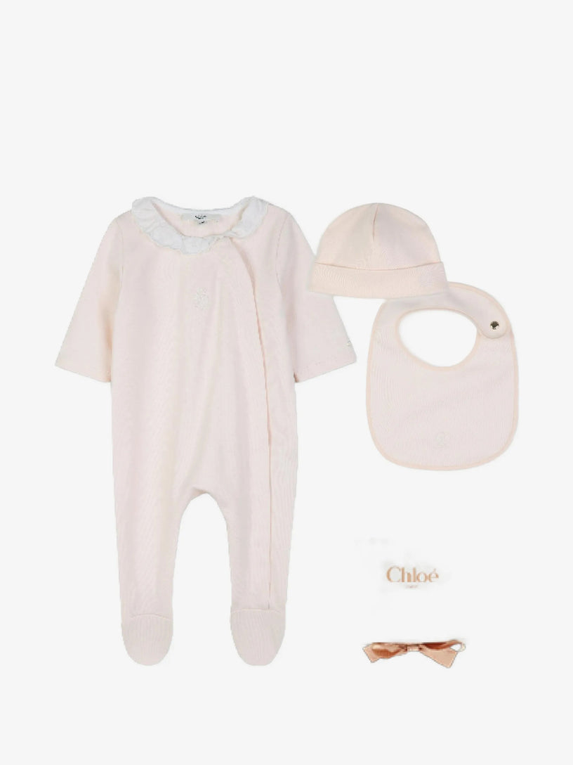 Set neonato con ruches (3 pezzi)