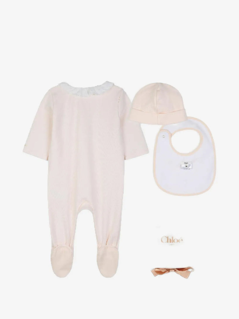 Set neonato con ruches (3 pezzi)