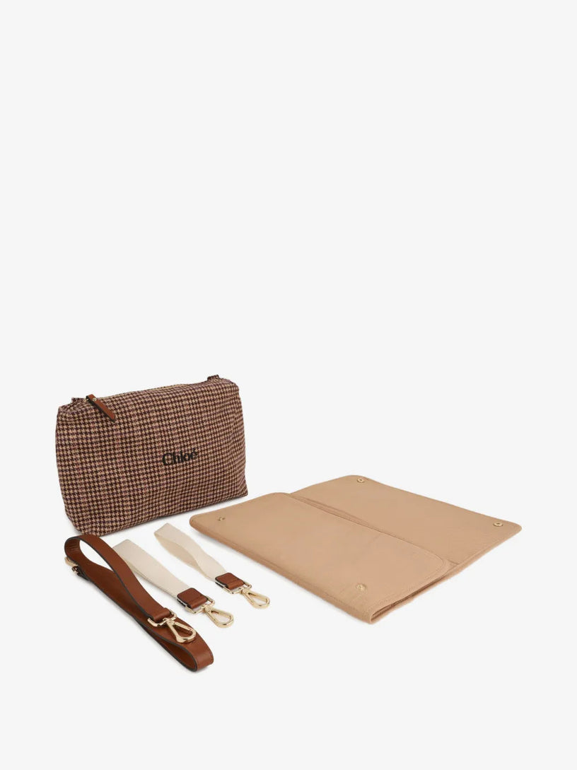 Borsa fasciatoio con fantasia pied de poule