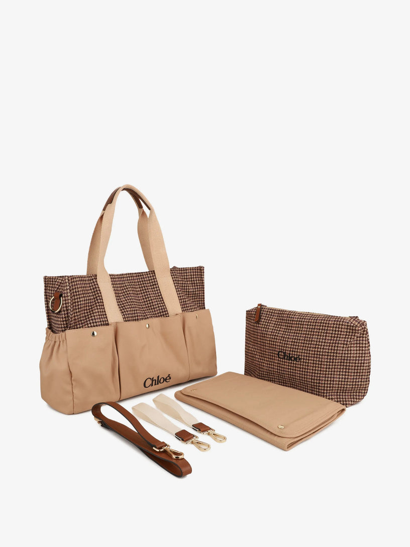 Borsa fasciatoio con fantasia pied de poule