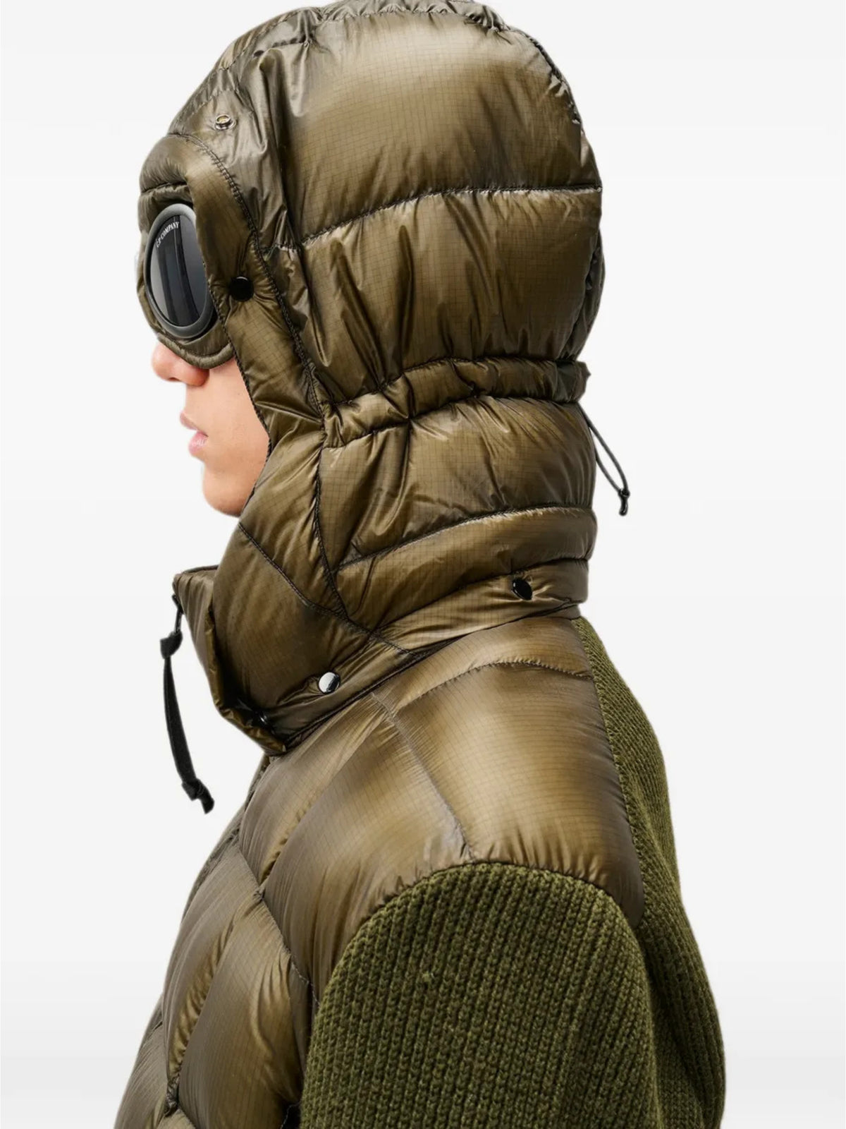 Maglione misto lana merino extrafine con occhiali goggle