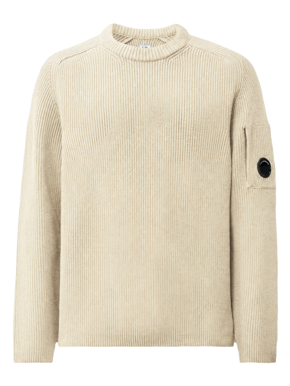 Full Rib Cotton Lens Crewneck Sweater