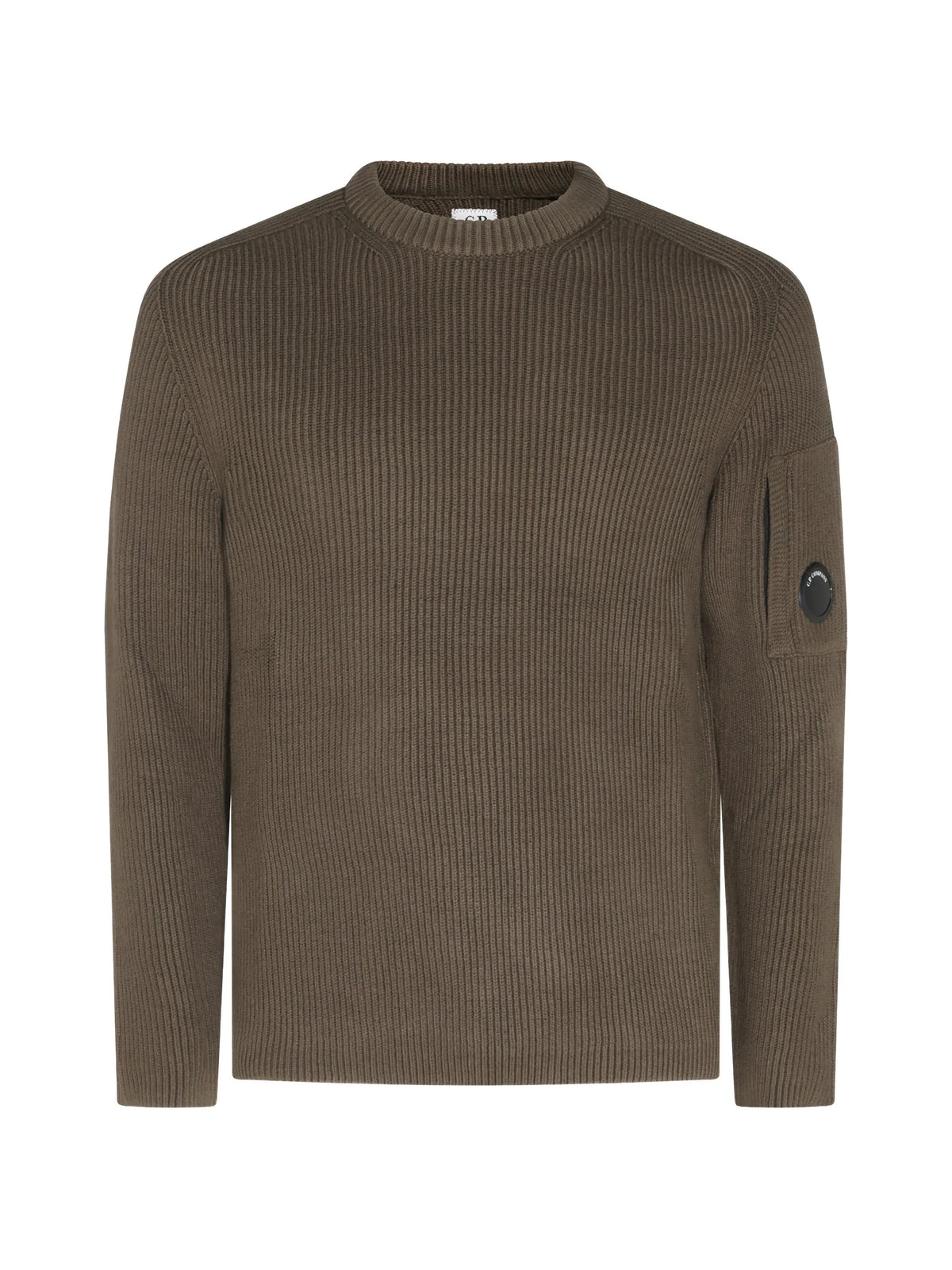 Maglione girocollo full rib cotton lens