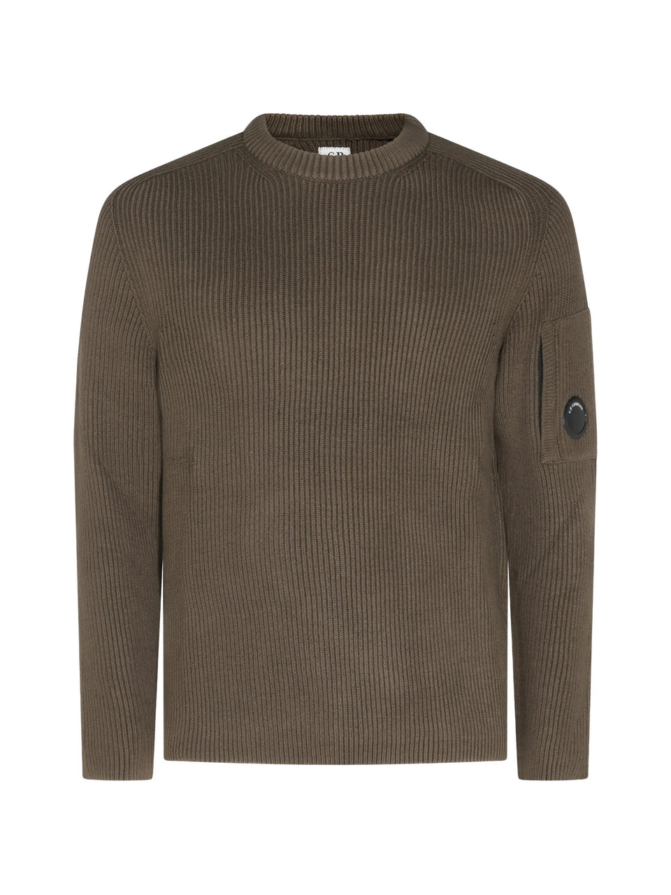 Full Rib Cotton Lens Crewneck Sweater