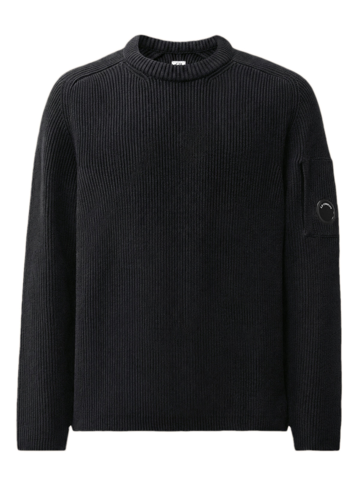 Maglione girocollo full rib cotton lens