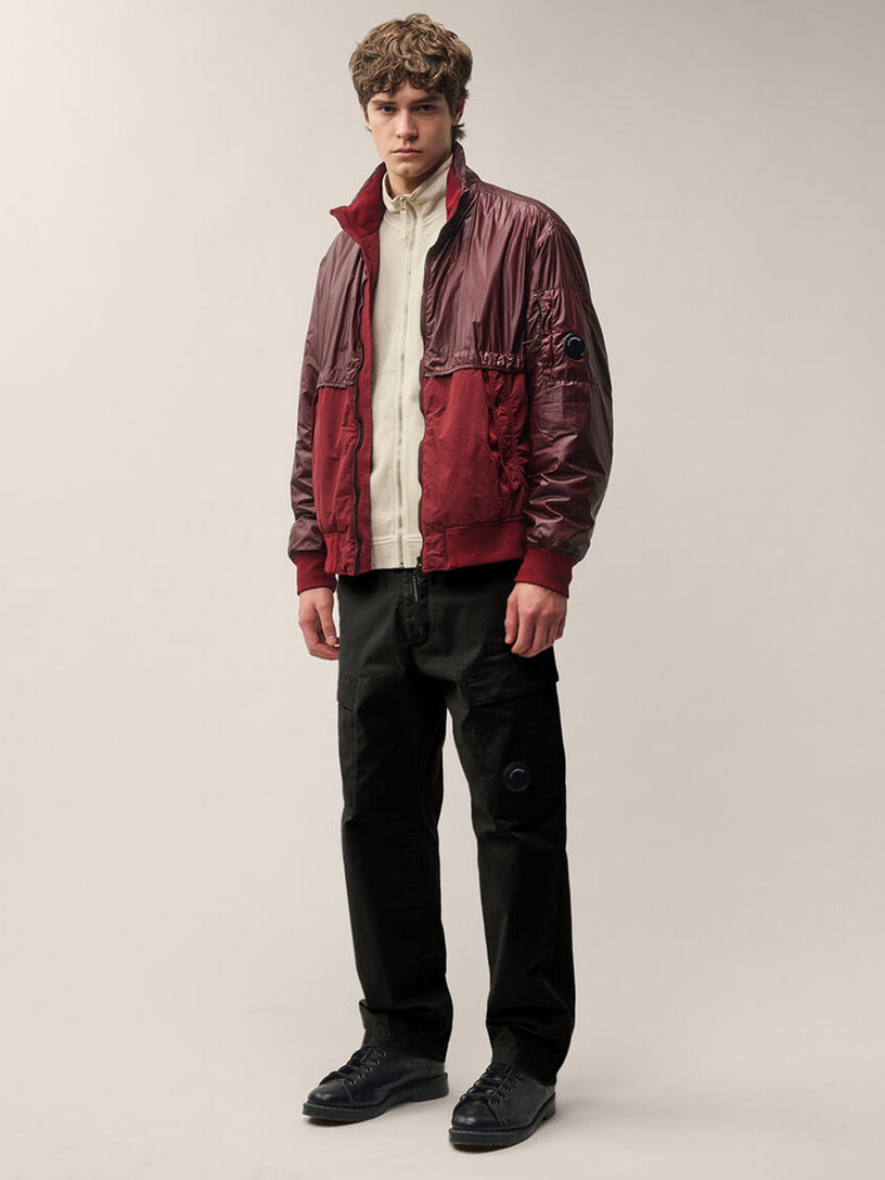 Pantaloni cargo regular in raso elasticizzato