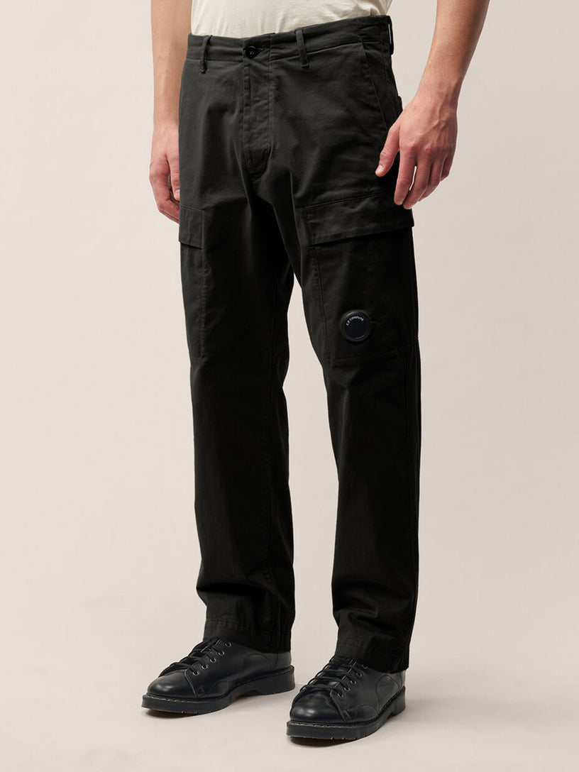 Pantaloni cargo regular in raso elasticizzato
