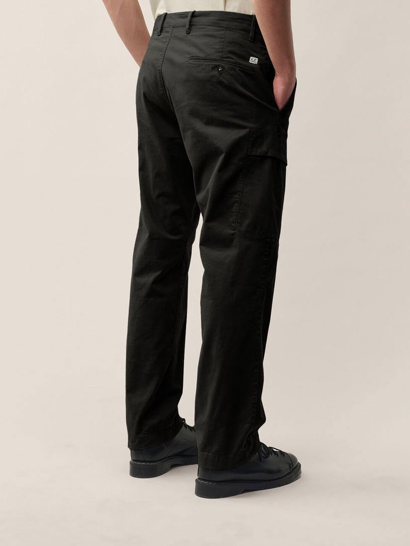 Pantaloni cargo regular in raso elasticizzato