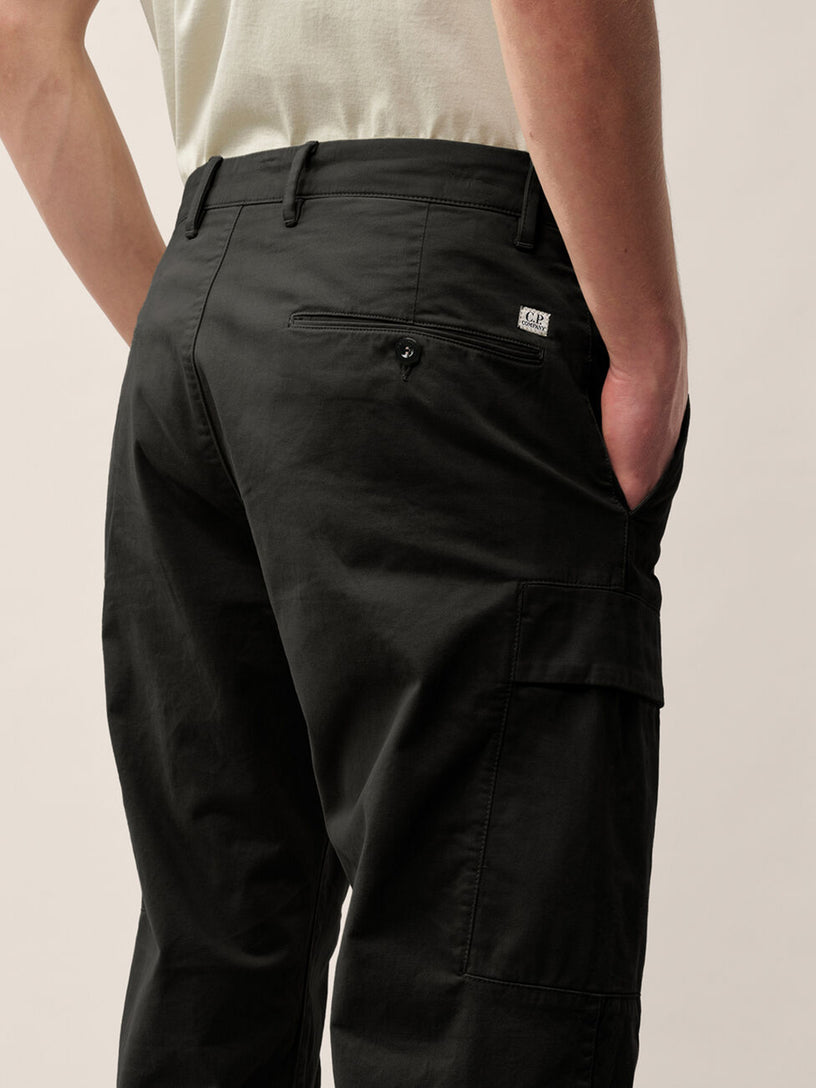 Pantaloni cargo regular in raso elasticizzato