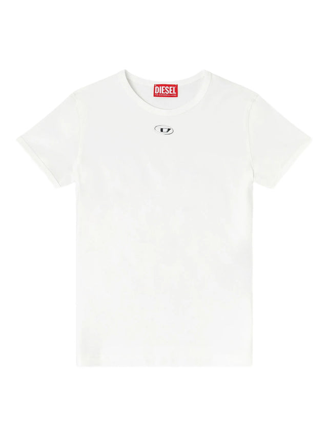 T-shirt slim con Oval D metallico