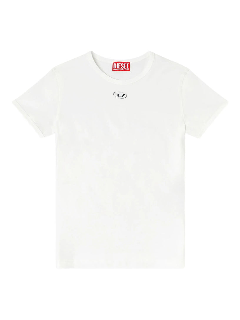 T-shirt slim con Oval D metallico