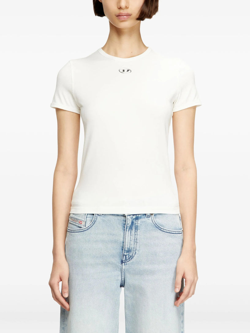 T-shirt slim con Oval D metallico