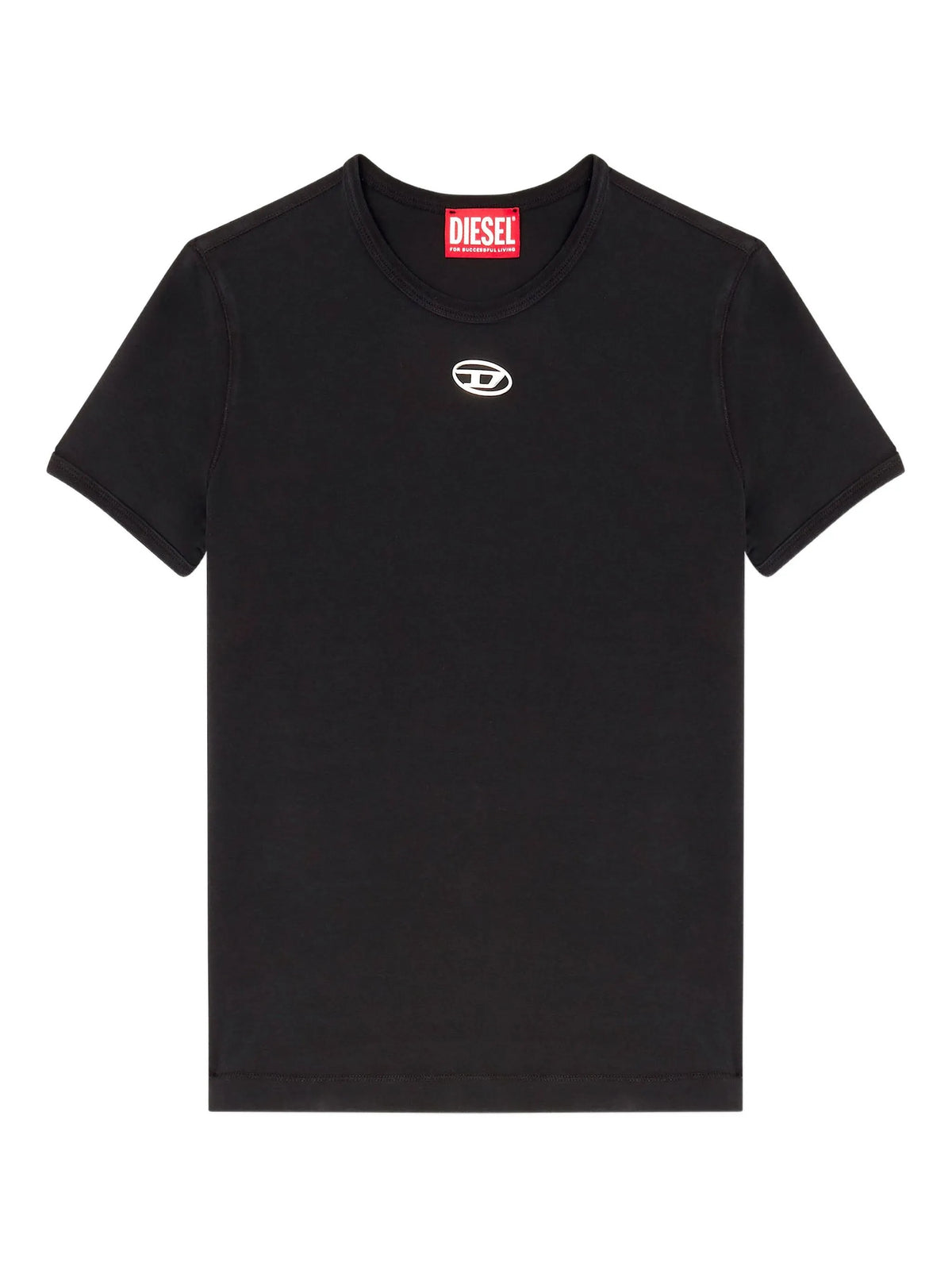 T-shirt slim con Oval D metallico