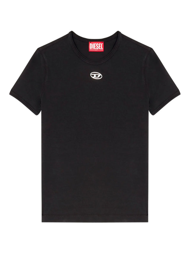 T-shirt slim con Oval D metallico