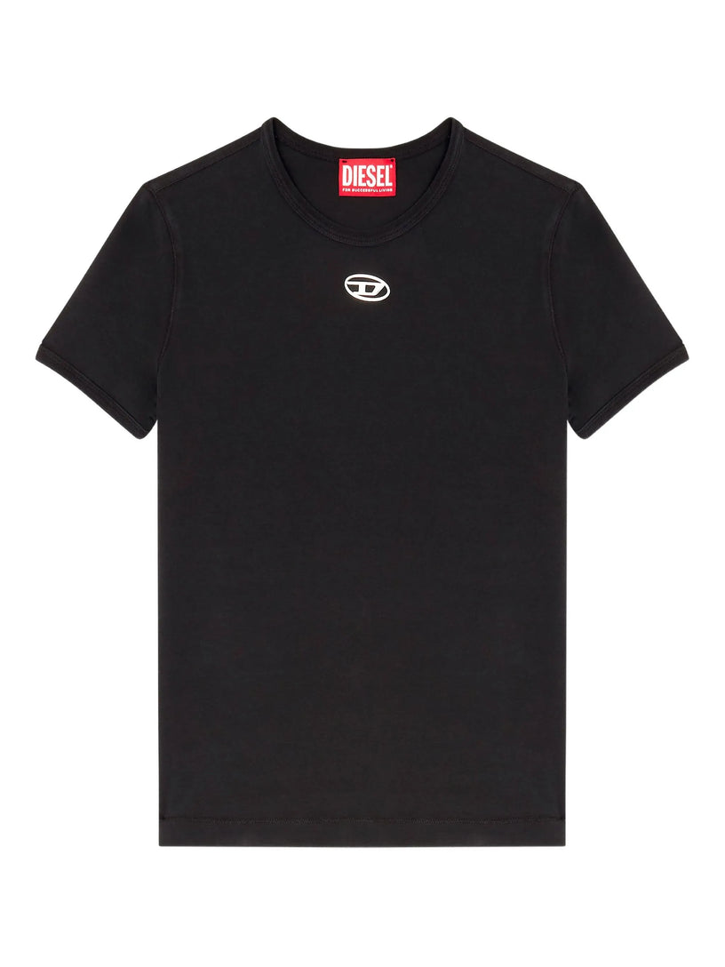 T-shirt slim con Oval D metallico