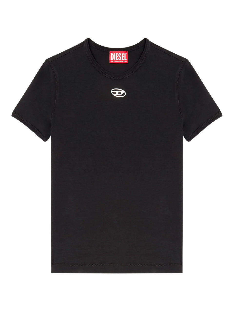 Slim T-shirt with metallic Oval D
