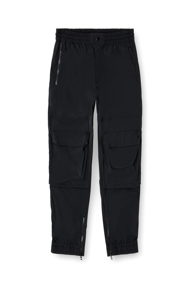 Pantaloni in nylon con tasche cargo