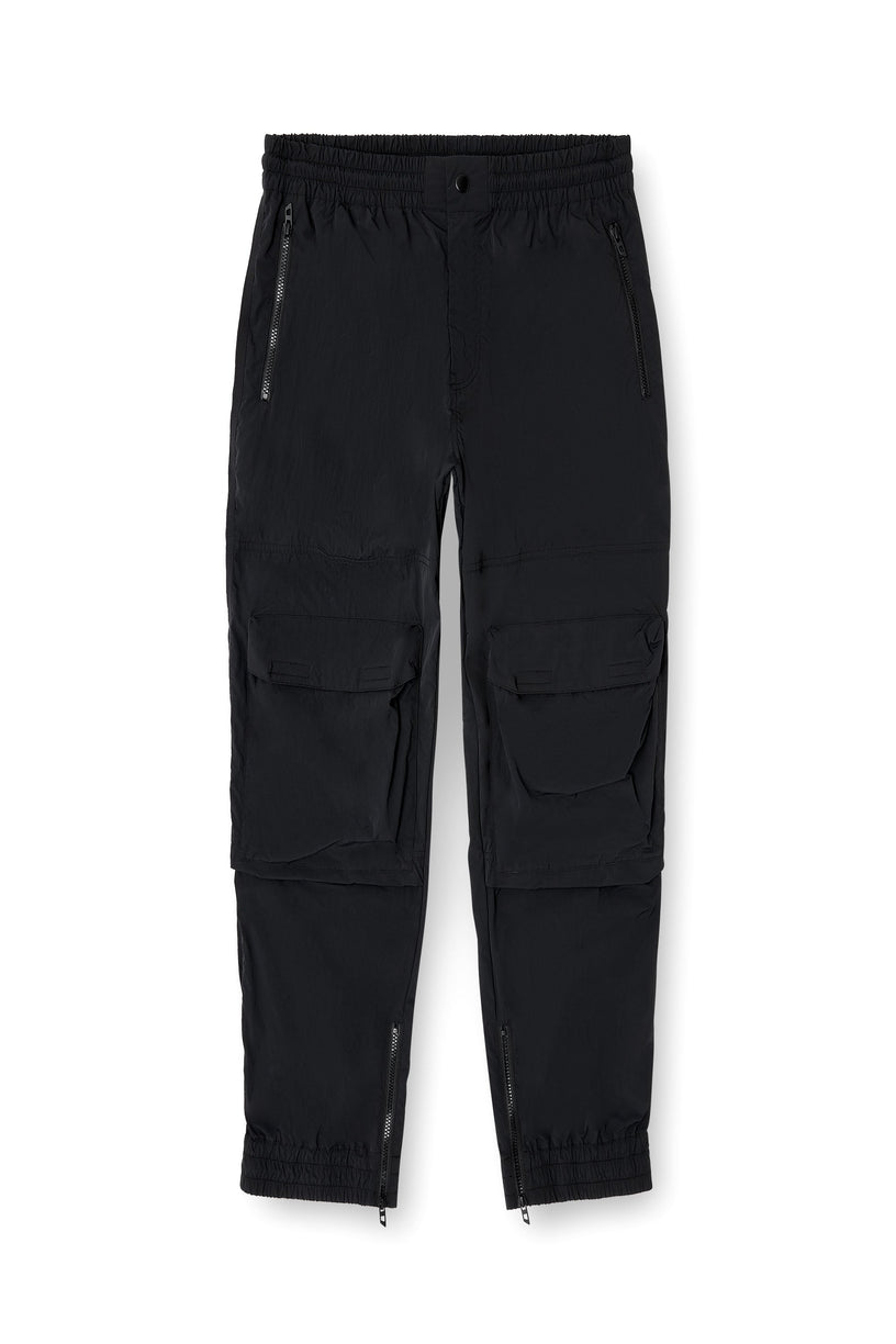 Pantaloni in nylon con tasche cargo