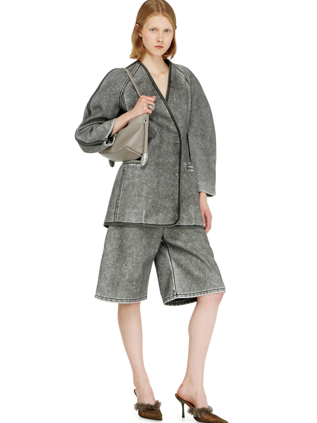 Bermuda shorts in PU