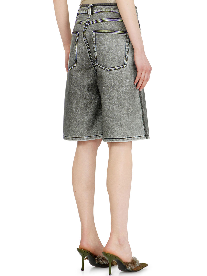 Bermuda shorts in PU