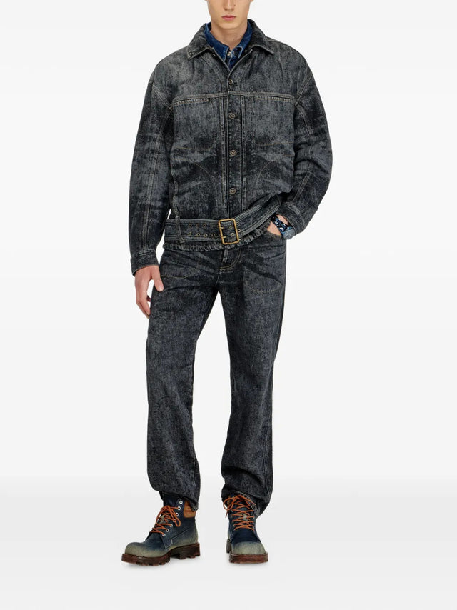 Giacca in denim d'ispirazione biker