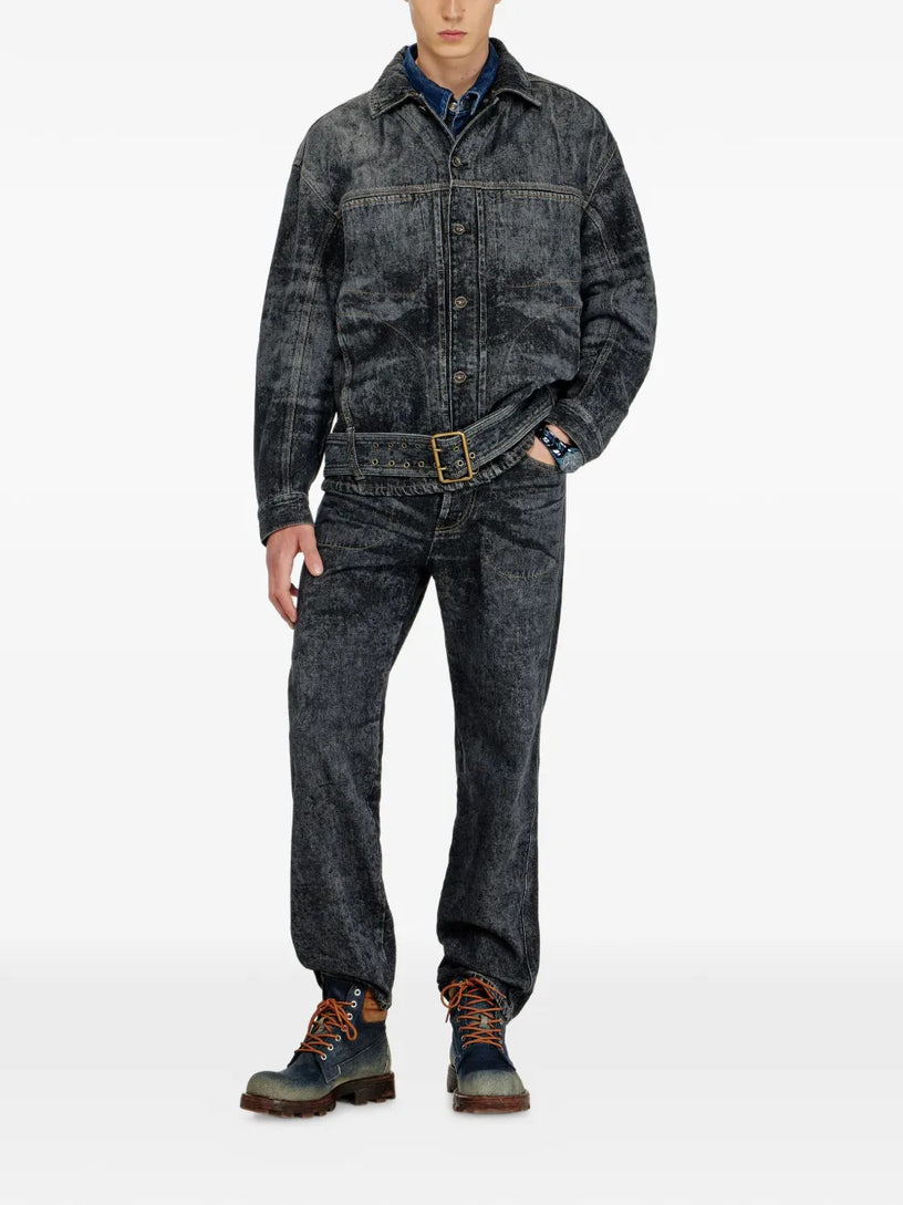 Giacca in denim d'ispirazione biker