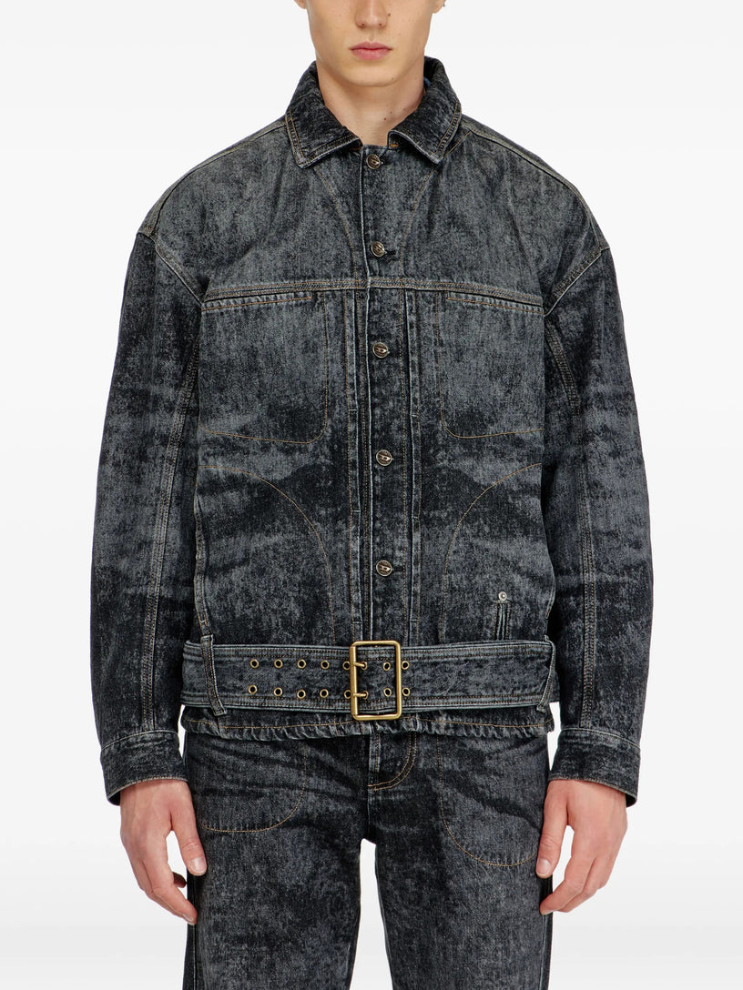 Giacca in denim d'ispirazione biker