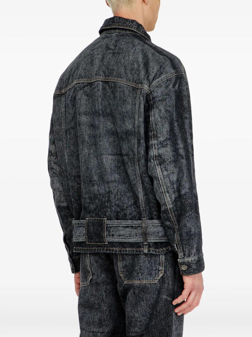 Giacca in denim d'ispirazione biker