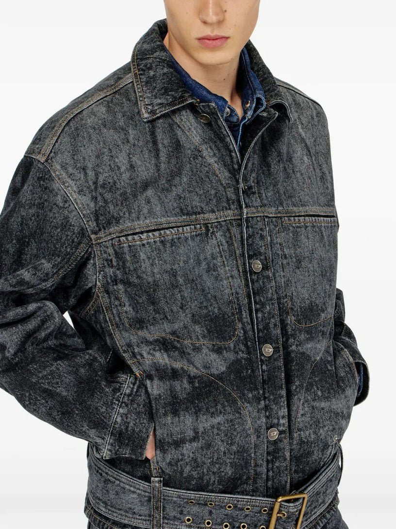 Giacca in denim d'ispirazione biker