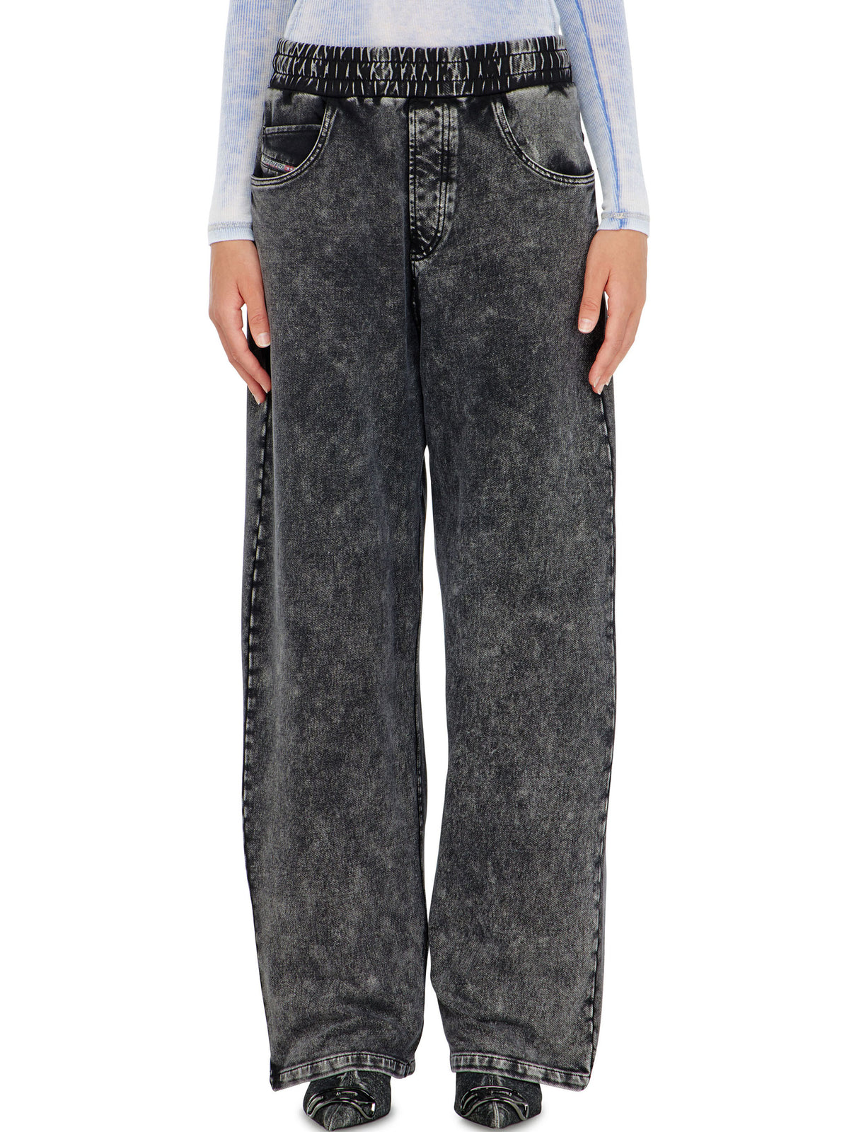 Pantaloni da tuta effetto denim