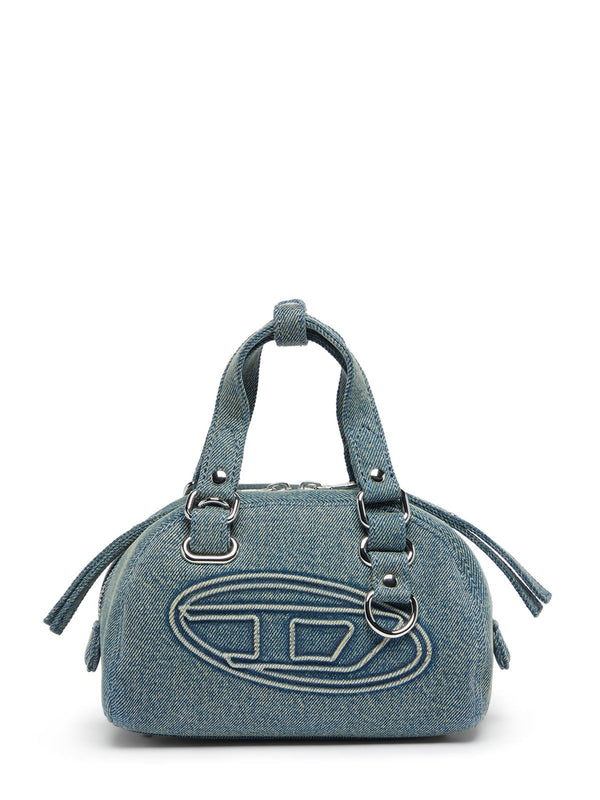 1DR Dome - Small Denim Bowling Bag with Oval D Logo