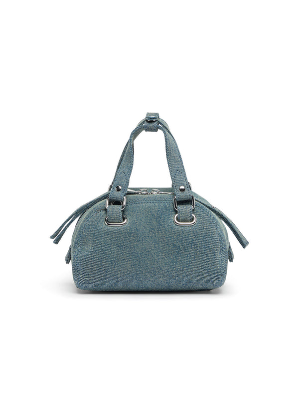 1DR Dome - Small Denim Bowling Bag with Oval D Logo