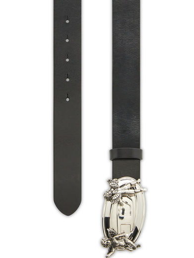 Cintura 3,5 cm in pelle con fibbia Oval D cherubino