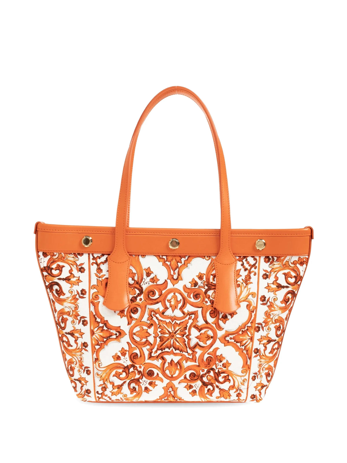 Borsa shopping Atene in canvas stampa maiolica