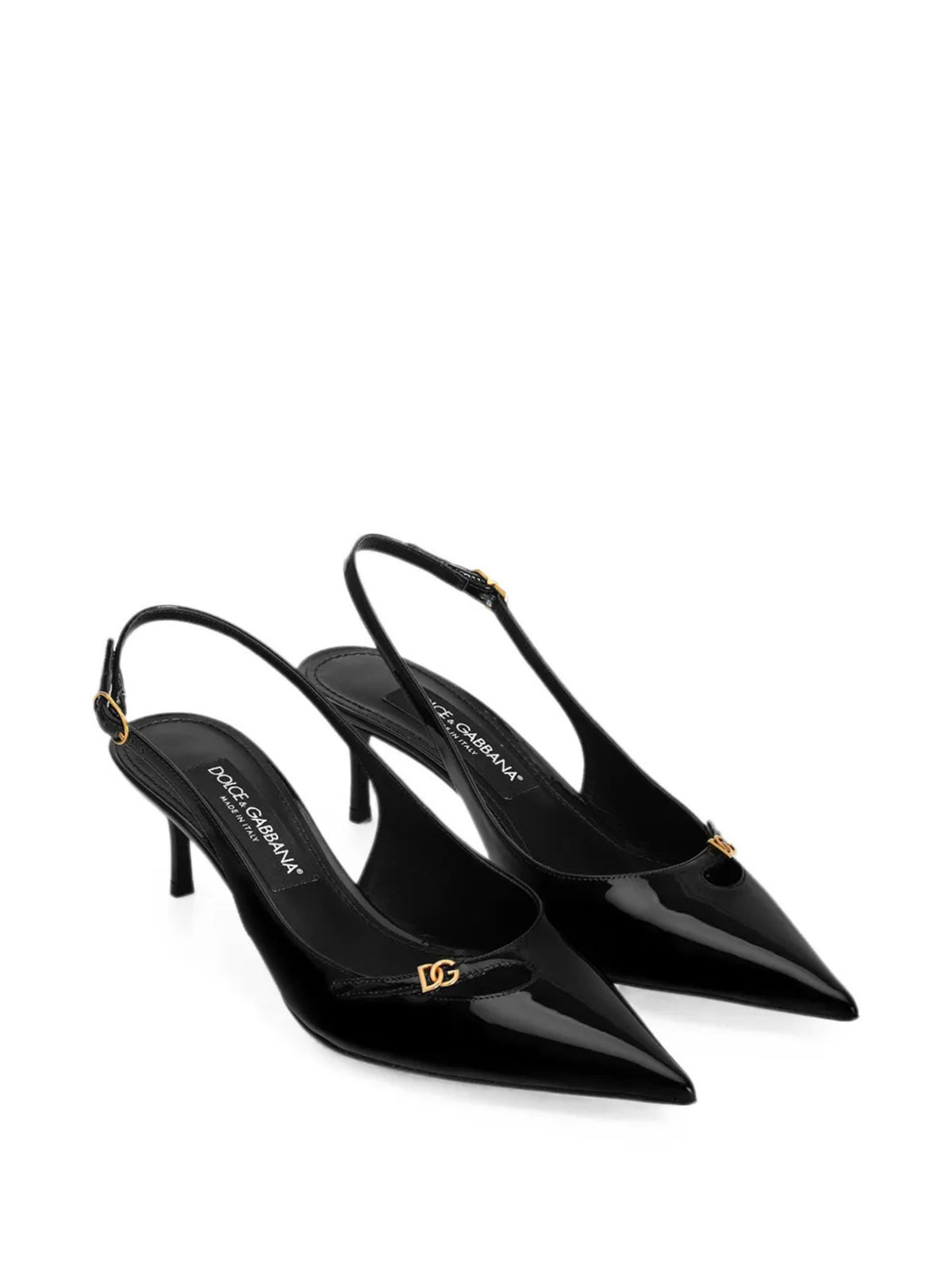 Slingback in vernice