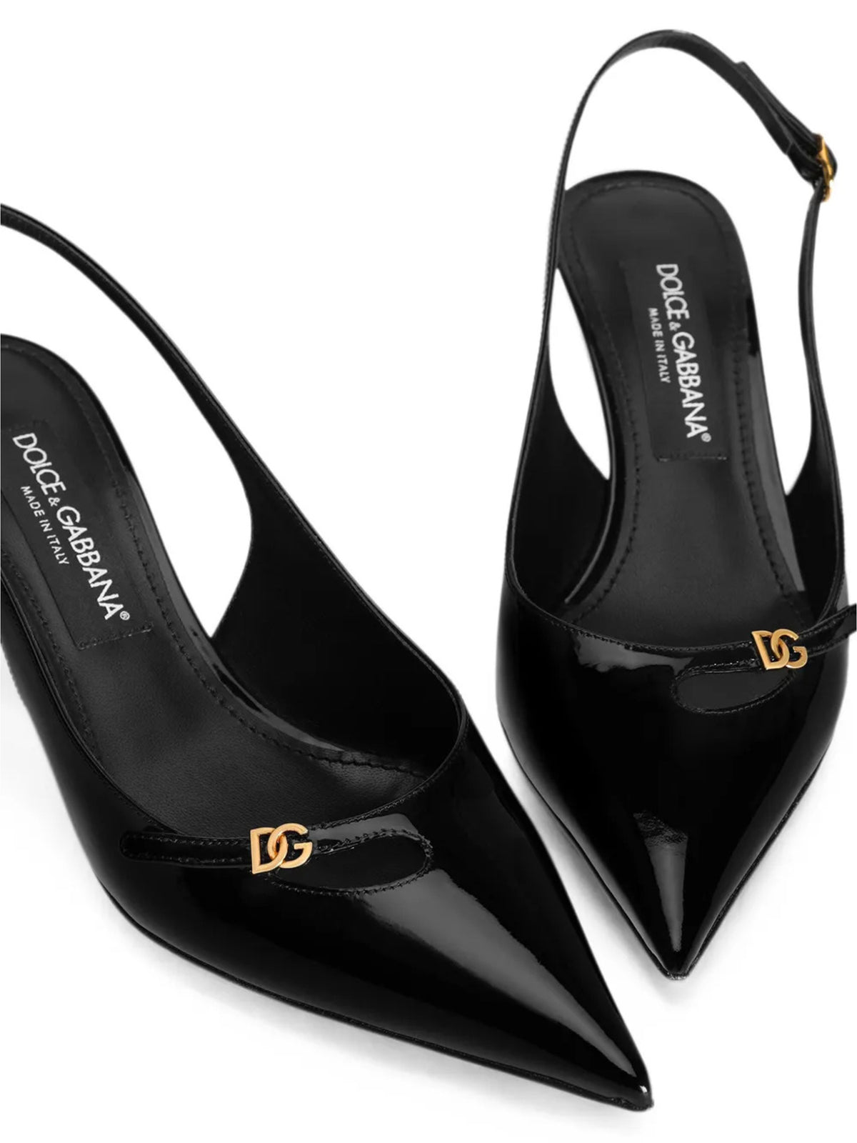 Slingback in vernice