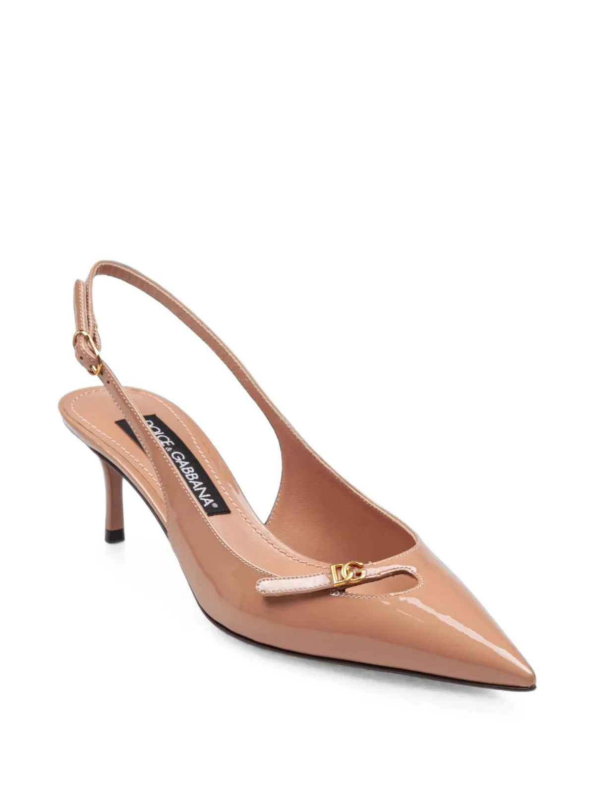 Slingback in vernice