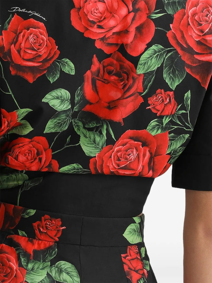 Camicia stampa rose
